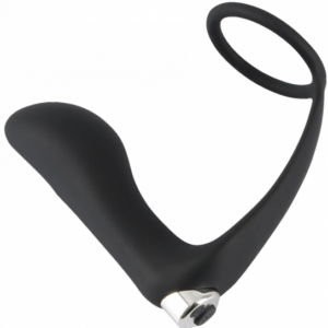Vibračný análny kolík s krúžkom na penis Cock Ring