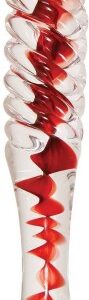 Sklenené dildo Swirl Up (22 cm) + semišové vrecúško