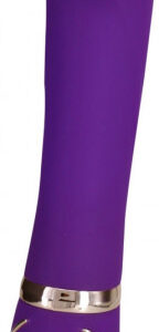 Vibrátor s dvojitým silikónom Front Row Purple (22 cm)