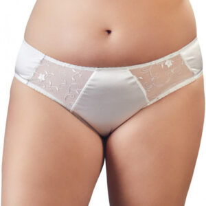 Plus size nohavičky White Flowers, XXXL