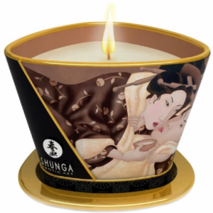 Shunga libido stimulujúca masážna sviečka Warm Chocolate (170 ml)