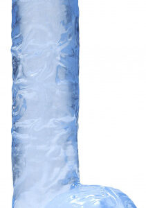 Realistické dildo Clear Pleasure (15 cm), modré