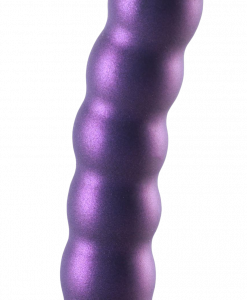 Análne guličkové dildo Metallico Beaded (13,8 cm), fialové