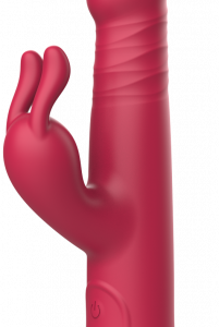 Rotačný vibrátor s výbežkom na klitoris a prísavkou Aphrodite Bunny Twister (24 cm)