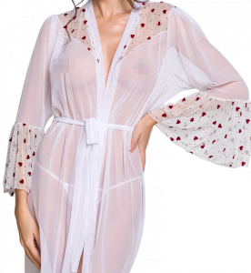 Lovelia Peignoir White, L–XL
