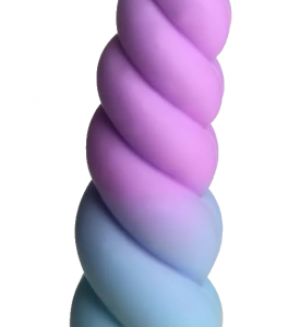 Silikónové dildo s prísavkou Mystique Unicorn (21 cm) + darček Natural gél 15 ml