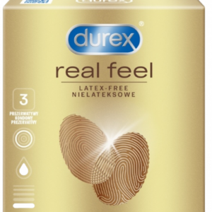 Durex Real Feel – bezlatexové kondómy (3 ks)
