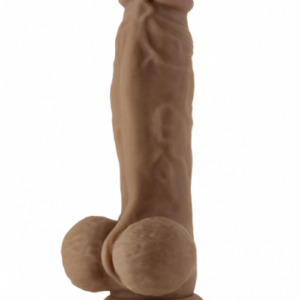 Shaft dildo z dvojitého tekutého silikónu Realistic Dong (24 cm), telová