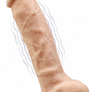 SilexD Model 1 Vibrating Premium Silicone Dual Density Dildo 8" Flesh