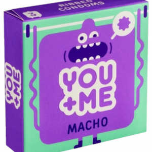 You Me MACHO - vrúbkované kondómy (3 ks)