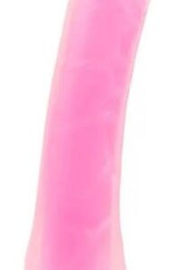 Svietiace dildo s prísavkou Pinky Glow (21,5 cm)