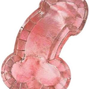 Papierové tanieriky Rose Gold Penis (8 ks)