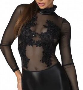Čierne šaty Sensual Dominatrix, XL