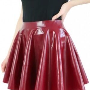 Červená latexová sukňa Misty, S