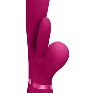 Kura - Thrusting G-Spot Vibrator with Flapping Tongue and Pulse Wave Stimulator - Pink