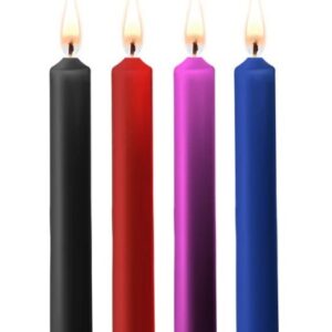 Teasing Wax Candles - 4 Pieces - Multicolor