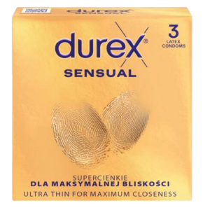 Durex Sensual – tenké kondómy (3 ks)