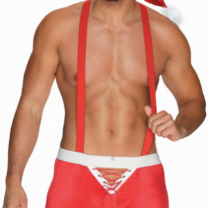 Obsessive Mr. Claus vianočný kostým s čiapkou, S–M