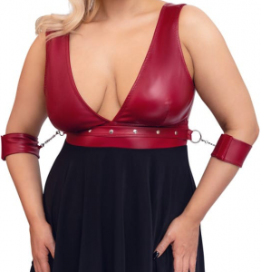 Plus size košieľka Red Bondage, XXL