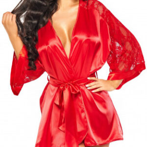Saténový župan Red Temptation