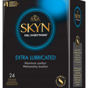 SKYN Extra Lubricated – bezlatexové kondómy extra lubrikované (24 ks)