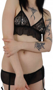 Podväzkový komplet Lace Beauty, S–M