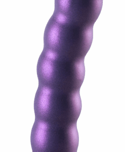 Análne guličkové dildo Metallico Beaded (13,8 cm), fialové