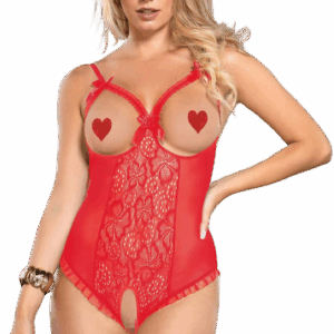 Čipkované body Teddy, XS–S