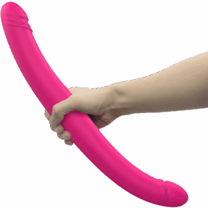 Vibračné obojstranné dildo Orgasmic Double Do (45 cm) + darček Lubrikačný gél Natural 15 ml