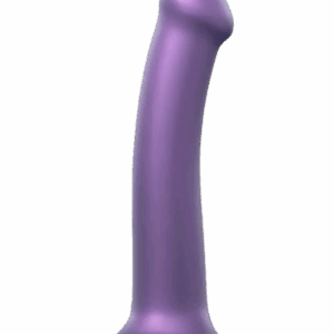 Strap-on-me dildo s prísavkou Metallic Shine M (18 cm), fialové