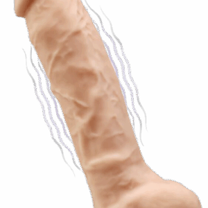 SilexD Model 1 Vibrating Premium Silicone Dual Density Dildo 8" Flesh