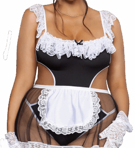 Plus size kostým Miss Sexy Maid, XL–XXL