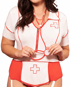 Plus size kostým Lovely Nurse, XXXL–XXXXL