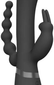 Silikónový vibrátor Black Trinity (22 cm)