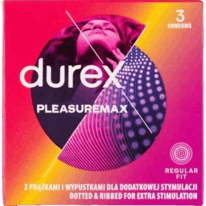 Durex Pleasuremax – vrúbkované kondómy (3 ks)
