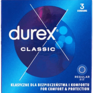 Durex Classic – klasické kondómy (3 ks)