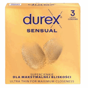 Durex Sensual – tenké kondómy (3 ks)