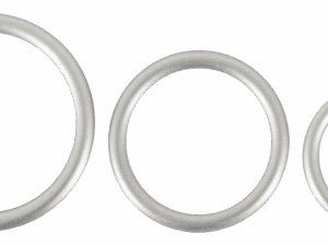 Metallic Silicone Cock Ring Set