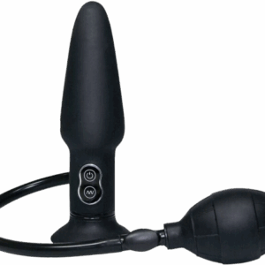 True Black Vibrating Butt Plug