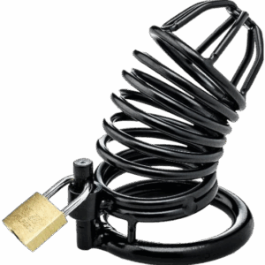 ZENN Black Cock Cage With 3 Cockrings