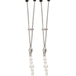 Taboom Nipple Play Tweezers With Pearls Silver