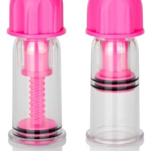 CalExotics Nipple Play Vacuum Twist Suckers Pink