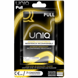 UNIQ - PULL LATEX FREE CONDOMS WITH STRIPS 3 UNITS