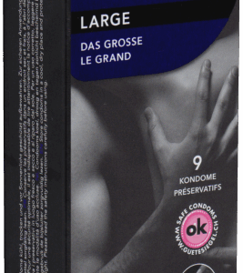 Ceylor Single: Large, 9 extra wide condoms with cream lubricant
