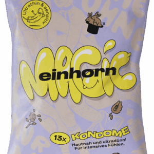 Einhorn Condoms: MAGIC, 13 thin vegan condoms in the chips bag