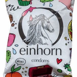 Einhorn Condoms: Muschigegenstände, 7 condoms in the chips bag