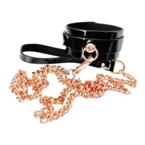 KINKY DIVA O-RING OBROKÁČIK + VODIDLO ČIERNA/ZLATÁ