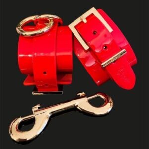 Kinky Diva putá na nohy červená