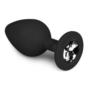 EASYTOYS ANAL COLLECTION Diamantový análny kolík Stredný - Čierny