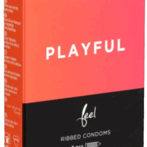 Feel «Playful» condoms with intense ribs - stimulating for HIM 3 pcs
